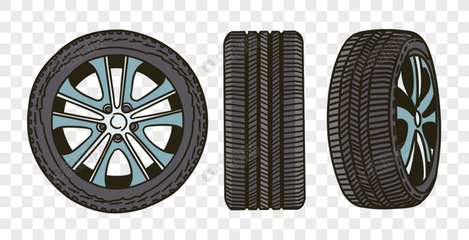 汽车轮胎元素素材 PSD格式免费下载与设计应用